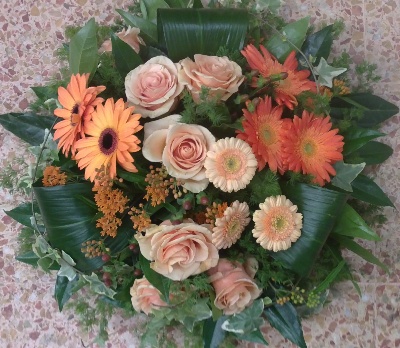 orange posy.