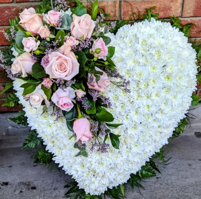 White pink heart