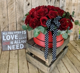 Red Rose Hatbox