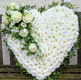 White massed heart